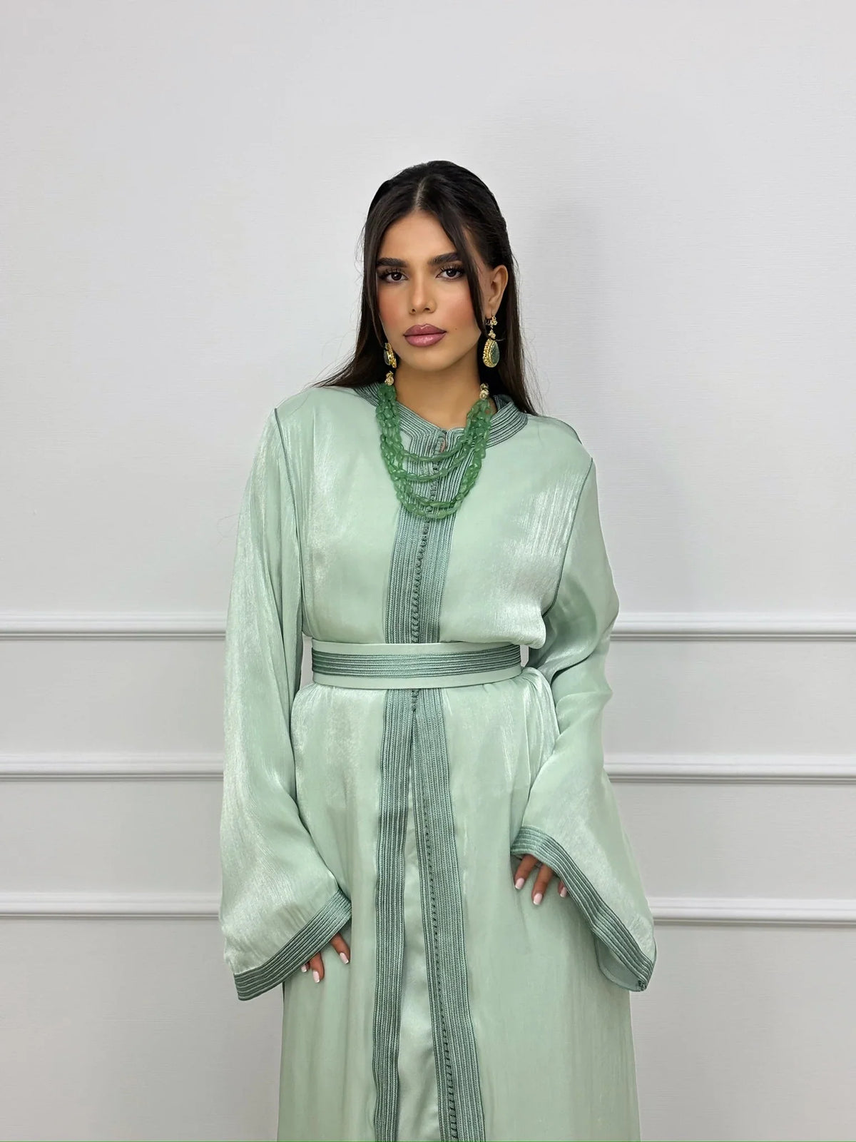 Souad Grüne Takchita – Zweiteiliges marokkanisches Zeremonienkleid