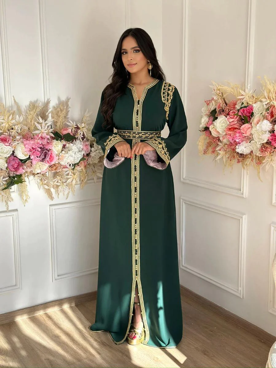 Kaoutar Kaftan – Handgefertigtes marokkanisches Kleid – Produktansicht 6