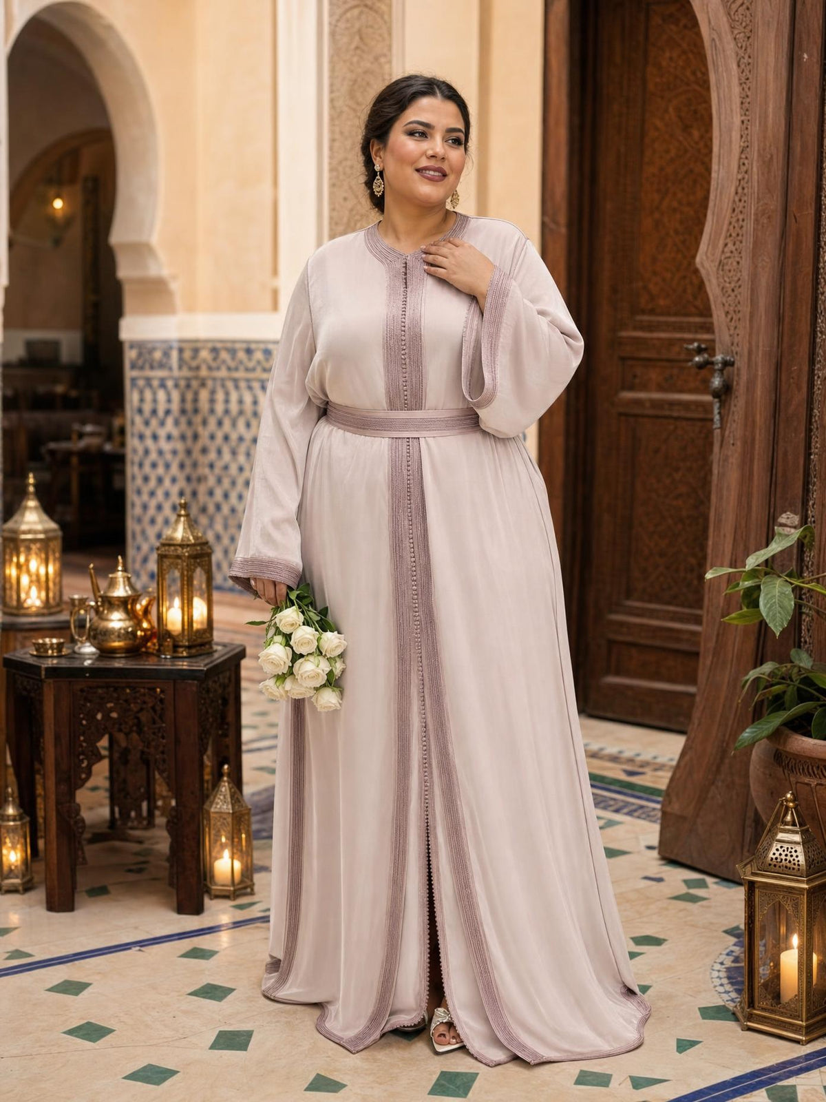 Sawsan Takchita – Two-Piece Moroccan Ceremonial Dress \u2014 plus-size model